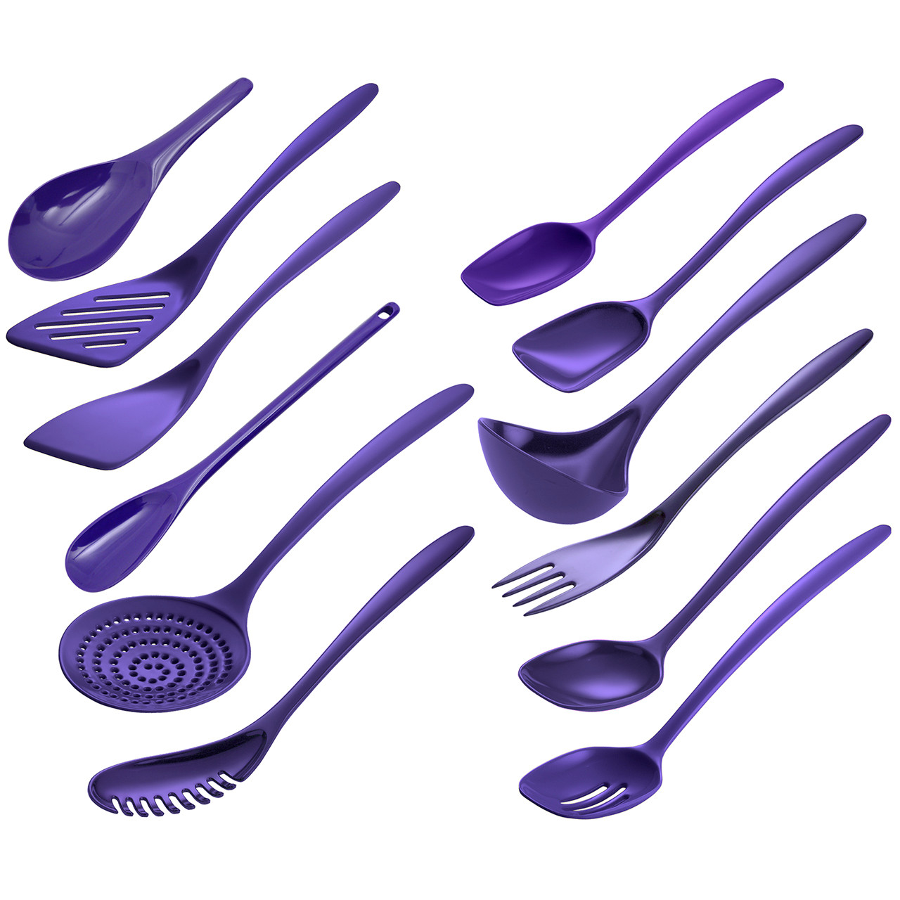 Melamine Cook & Serve Utensils, set of 12