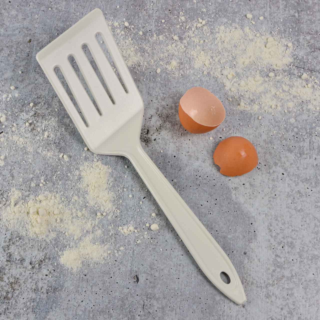 Hutzler Lopol Red Orange Slant Edge SLOTTED SPATULA Pancake FLIPPER Egg  TURNER