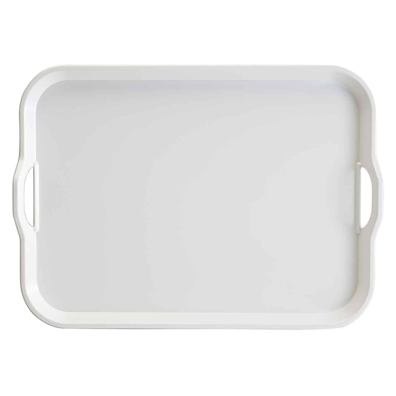 Melamine serving tray with handles