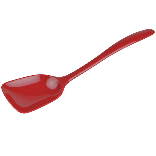 Hutzler Melamine Flat Front Spoon, red
