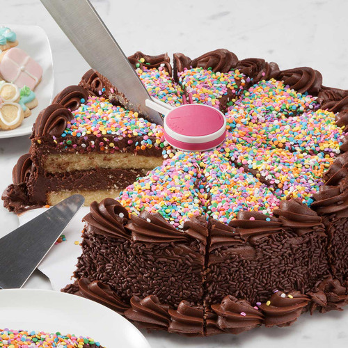 Cake & Pie Divider with Sliced Chocolate Cake