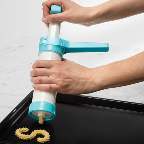 Easy Action Cookie Press & Food Decorator spritz cookies, cheese straws