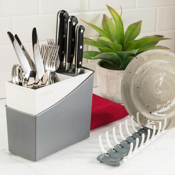 Cutlery Drainer with Knife Slots