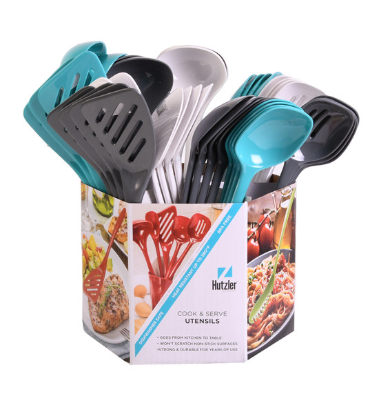 Melamine Cook & Serve Utensils Counter Display (42 pcs)