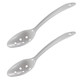 Hutzler Lopol Cucchiaio Forato In Nylon - Set Da 2, Bianco, Anti-graffio Per Pentole Antiaderenti