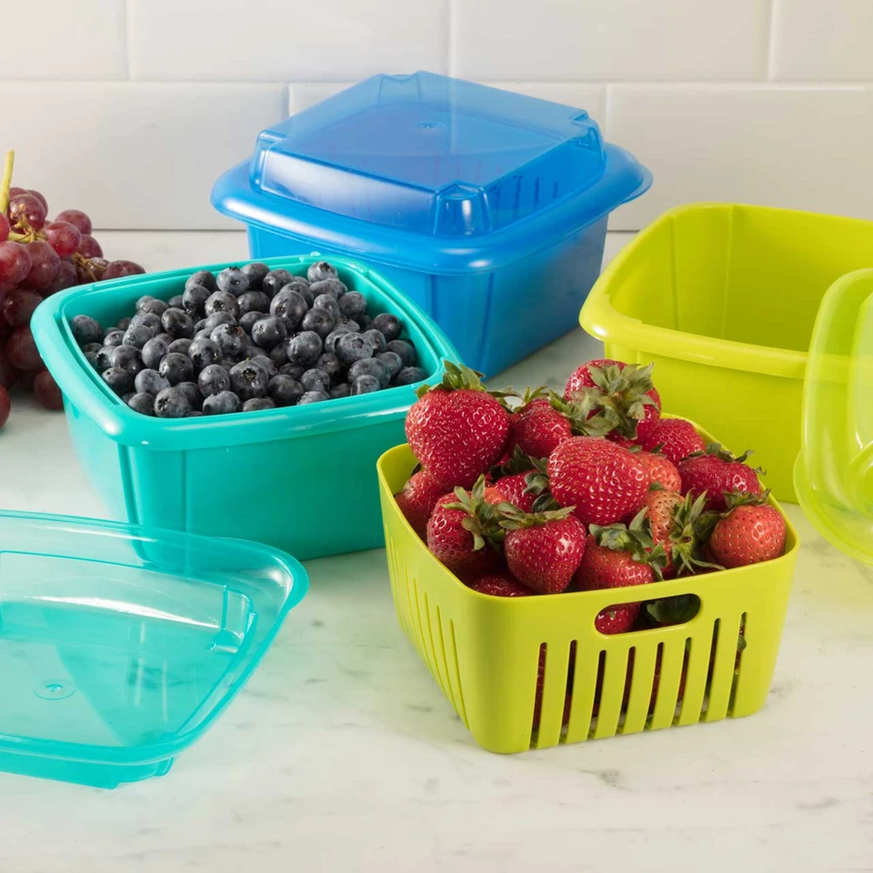 3-in-1 Berry Box Keeps Berries Fresh Longer - Saves Money and Prevents ...