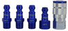 5 Piece T-Style 1/4" NPT Blue