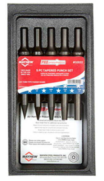 5 Pc Air Chisel Tapered Punch