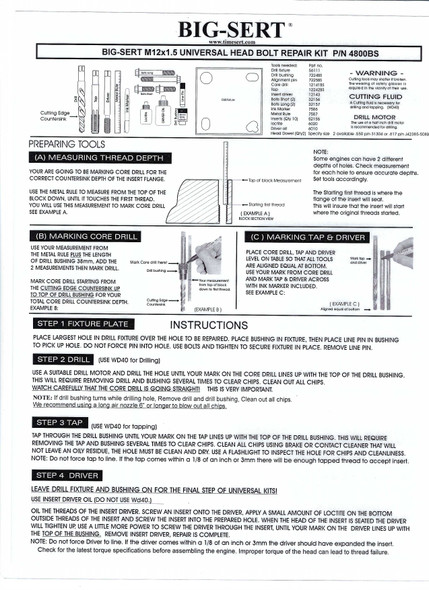 4800BS Page 1 Instructions