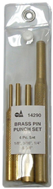 4 Piece Brass Pin Punch Set