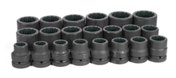 1" Drive 21 Piece Fractional Impact Socket Set