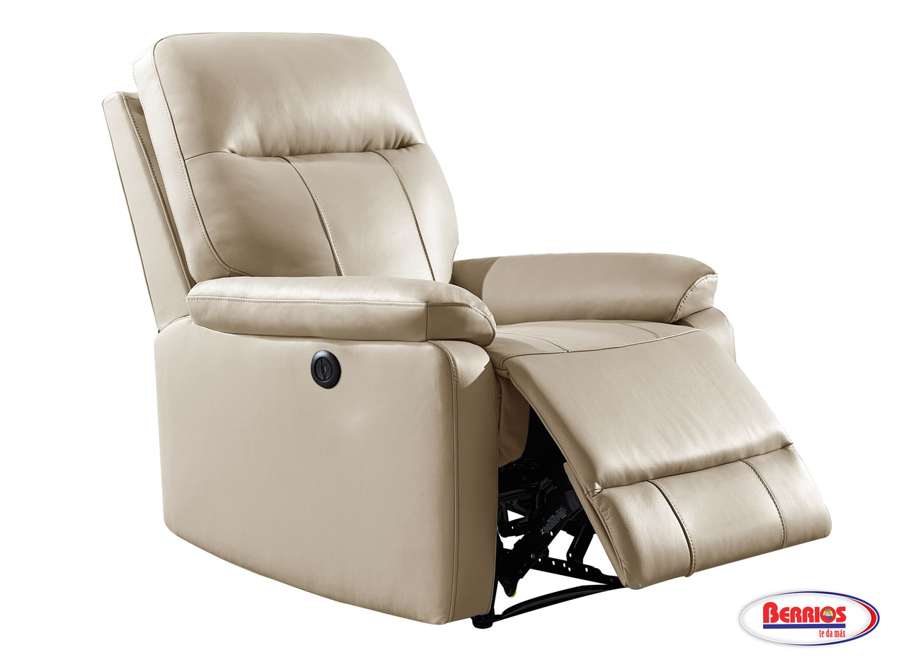 85087 Leather Match Reclining Power Recliner Berrios Gives You More