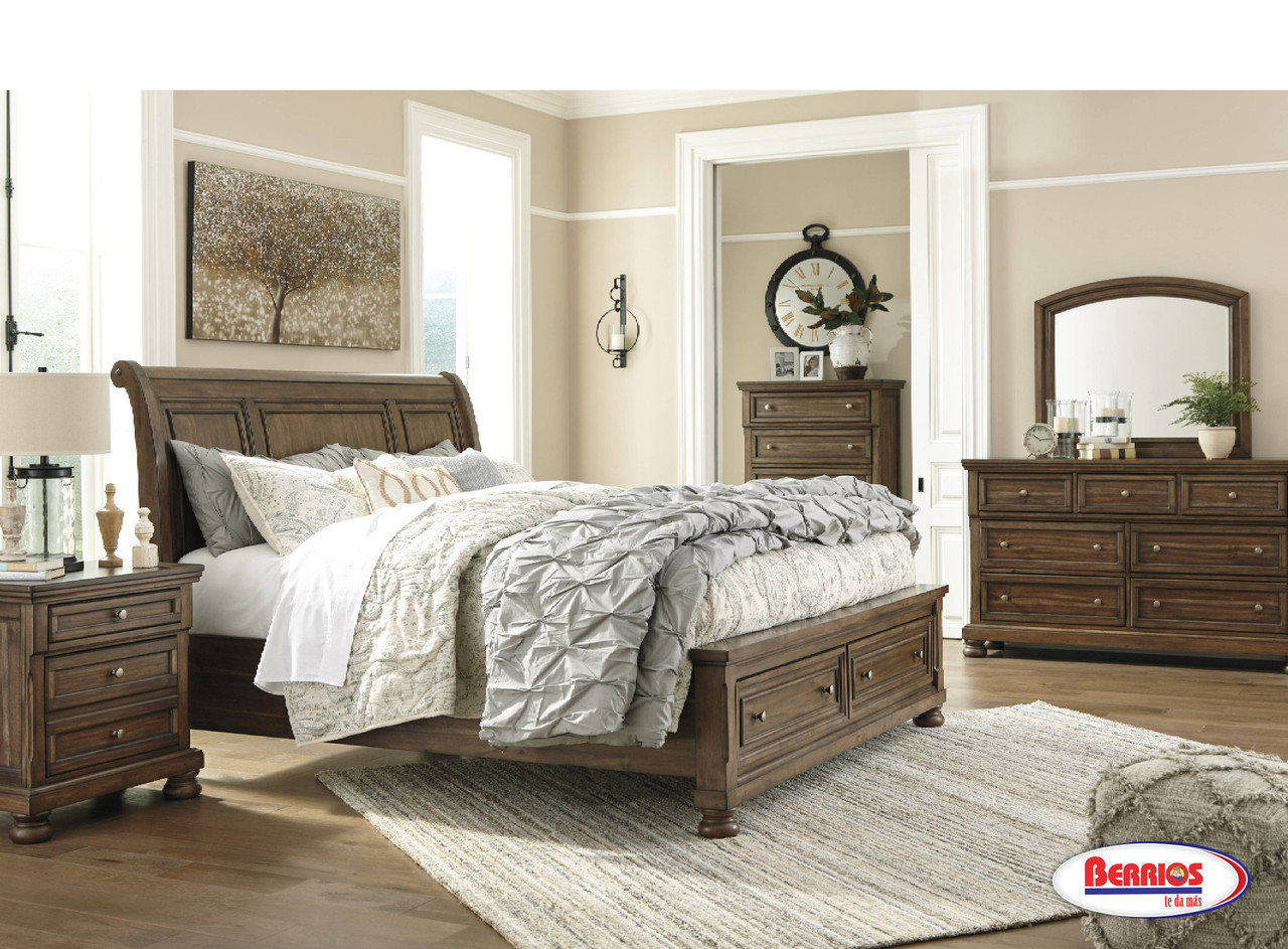 B719S Flynnter Marrón Juego de Cuarto Berrios te da más