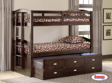 3340 Litera Merlot Twin - Twin con Cama Nido 3340 Litera Merlot Twin - Twin con Cama Nido