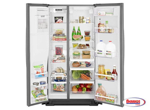 75095 whirlpool nevera 26 stainless steel side by side