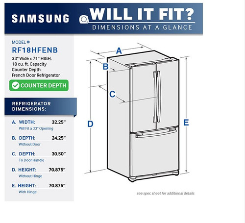 78488 samsumg nevera 18 f door im cd s s