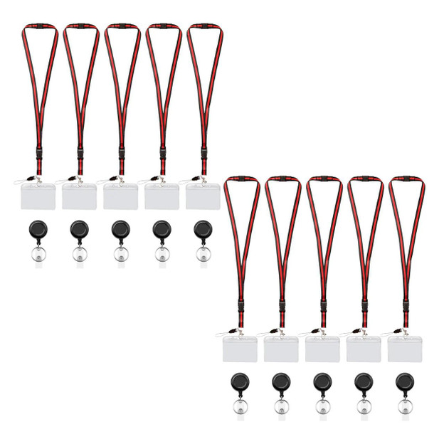  TPS - Lanyards with Badge Holder 10 PACK 