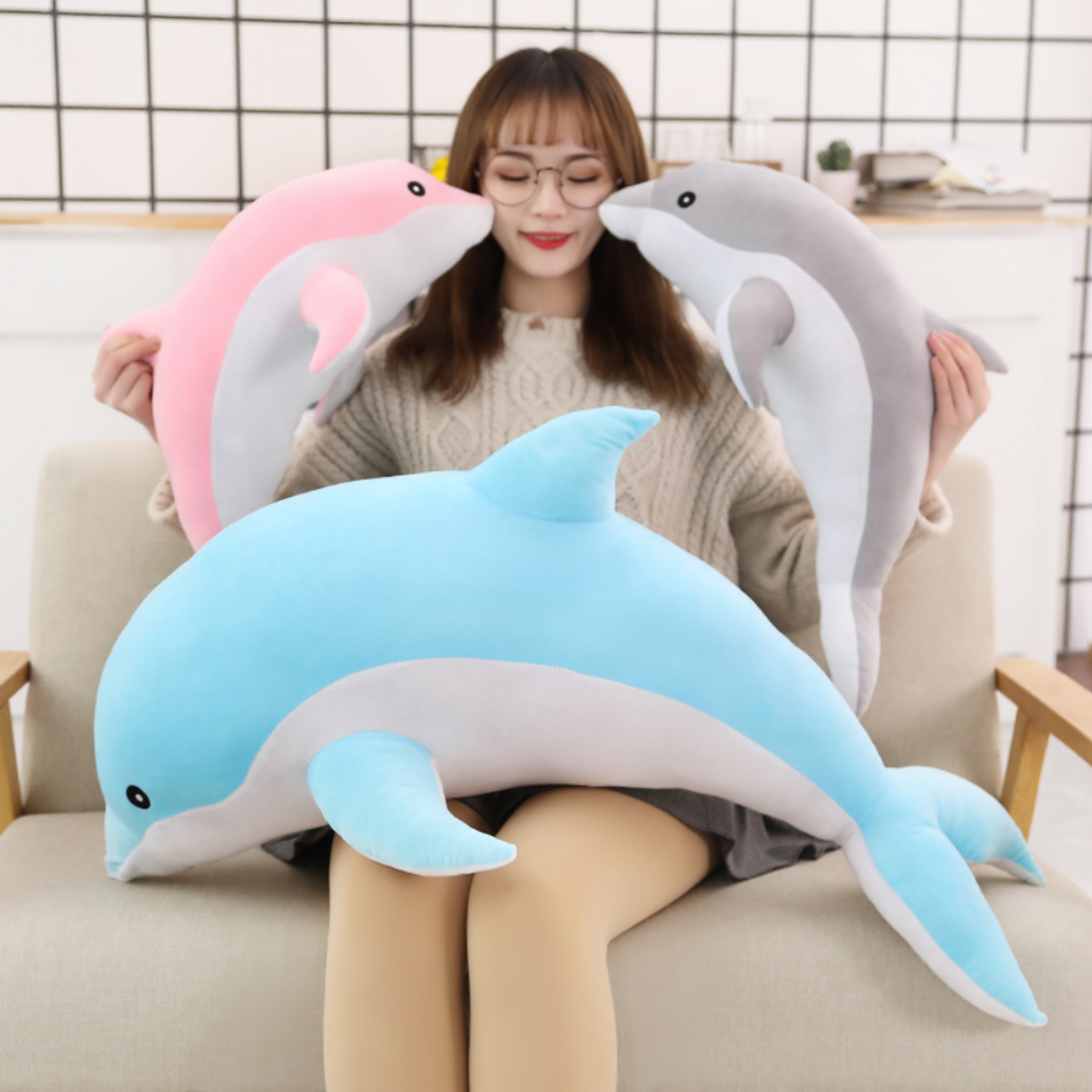 big new lovely plush dolphin toy simulation blue dolphin doll gift about 100cm 