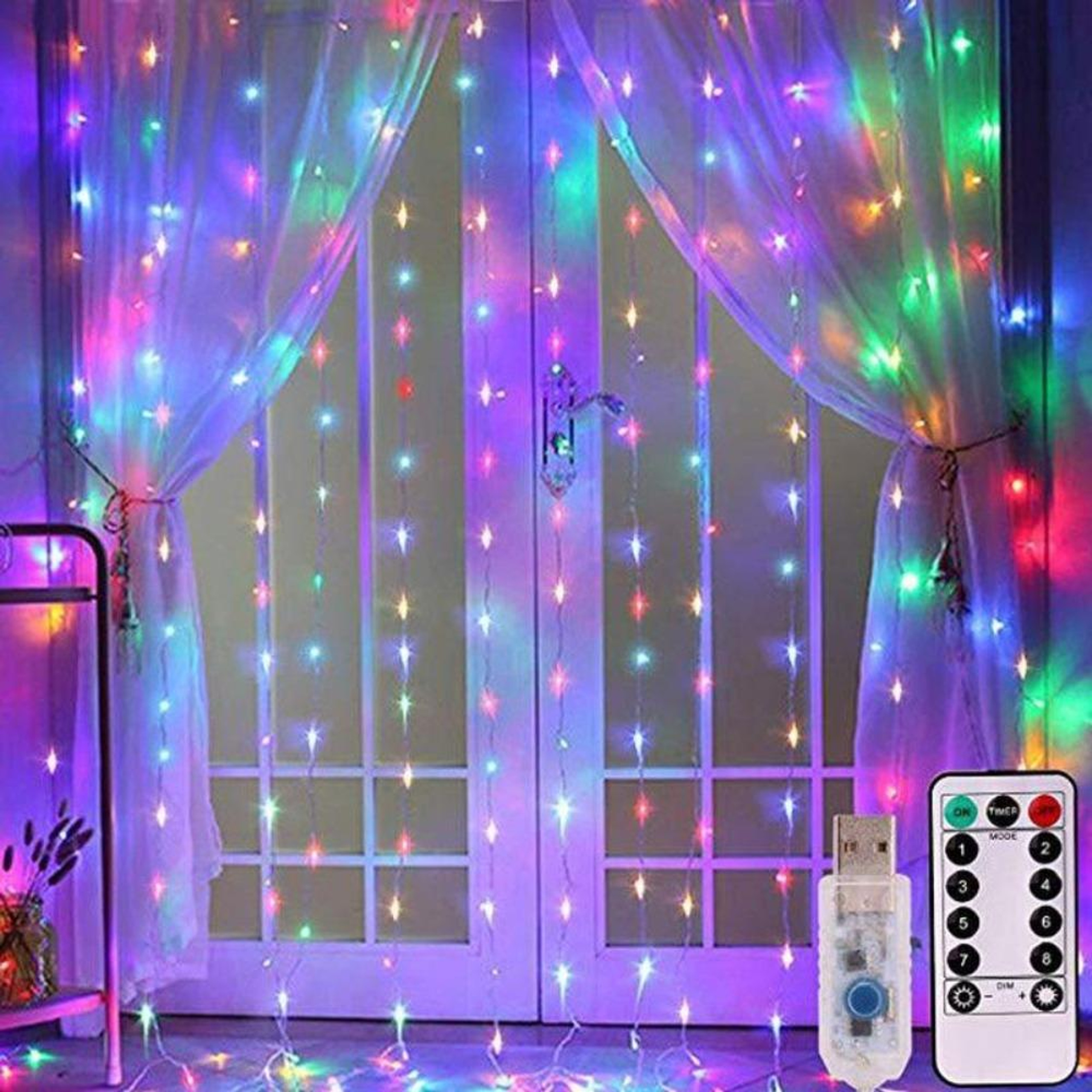 Smart Christmas Tree LED String Lights Full Color Programable USB 20m