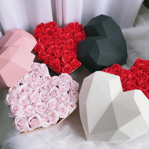 Heart Gift Box with Rose Scented Enchanted Soap Flowers (11 Styles)