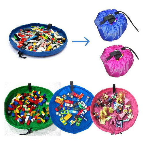 Mini Play Mat Storage Bag for Building Blocks Display