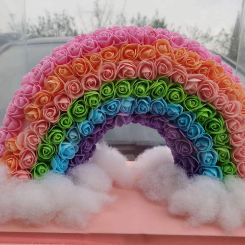 Limited Edition 2021 Rainbow Rose Display 40cm