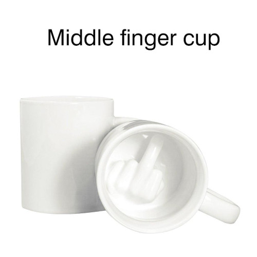 Limited Edition "Middle Finger" 3d Prank Mug