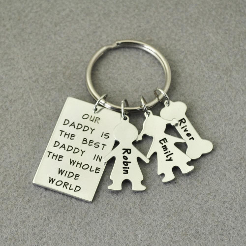 Personalised Best Daddy in the world photo keyring Daddy keyring 