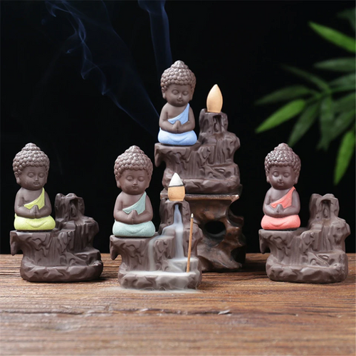 Mystic Monk Down Flow Draft Incense Burner (6 Colors)