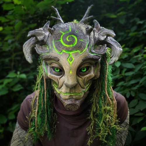 LED Luminous Glowing Costume Forest Spirit Mask (4 Styles)