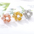 Blooming Flower Rose Crystal Adjustable Ring (3 Colors)