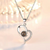 "I Love You" Forever (Slant Heart) 100 Language Micro Projection Necklace (Gold or Silver)