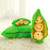 Kawaii Peapod Pillow Plush Stuffed Smiley Emojis (2 Colors) Small 25cm