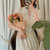 Floral Print Puff Sleeve V-Neck Midi Lace Chiffon Dress (2 Colors ) S-XL