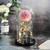 Puffball Immortal Enchanted Artificial Rose Glass Display (18 Colors)