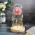 Puffball Immortal Enchanted Artificial Rose Glass Display (18 Colors)