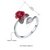 Red Rose Adjustable Ring (3 Finishes)