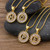 Gold Charm Burst Personalized Letter Initial Custom Necklace