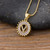 Gold Charm Burst Personalized Letter Initial Custom Necklace