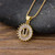 Gold Charm Burst Personalized Letter Initial Custom Necklace