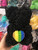 Black Bear Rainbow Pearl Heart Enchanted Forever Rose Teddy Bear 25cm