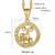 Astrology Zodiac Necklace Pendant Horoscope Constellations (12 Designs) Gold