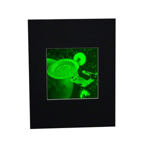 Star Trek Next Generation Enterprise Hologram Picture (MATTED), Collectible Hologram Picture Star Trek Next Generation Enterprise Hologram Picture (MATTED), Collectible Hologram Picture