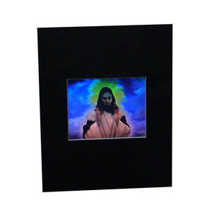 3D Jesus Small Hologram Picture (MATTED), Collectible Embossed Type Animated Stereogram 3D Jesus Small Hologram Picture (MATTED), Collectible Embossed Type Animated Stereogram