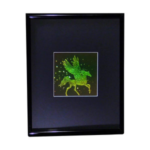 PEGASUS WITH STARS TRUE 3D Hologram Picture (FRAMED), Photopolymer Type Film Hologram PEGASUS WITH STARS TRUE 3D Hologram Picture (FRAMED), Photopolymer Type Film Hologram