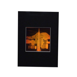 3D San Francisco Skyline Hologram Picture (MATTED), Collectible Photopolymer Type Film 3D San Francisco Skyline Hologram Picture (MATTED), Collectible Photopolymer Type Film