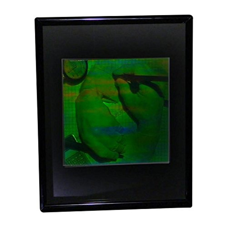 3D Drawing Hands Art Hologram Picture (FRAMED), Collectible Embossed Type Film