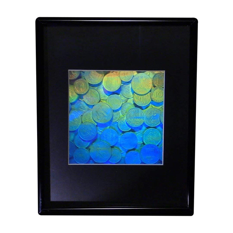 3D Foreign Coins Hologram Picture(FRAMED), Collectible EMBOSSED Type Film