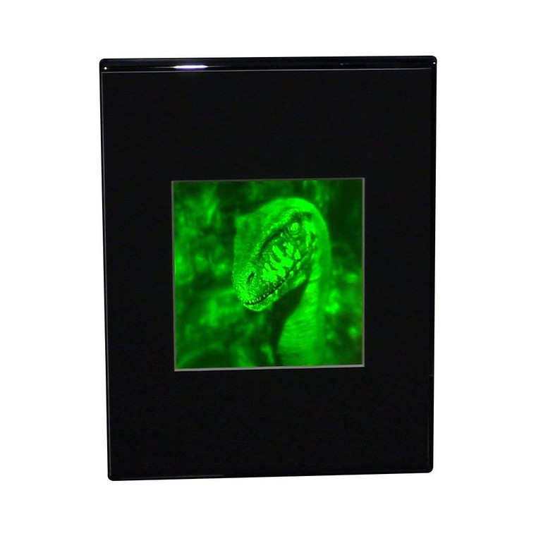 3D Velociraptor 2-Channel Hologram Picture (DESK STAND), Collectible Photopolymer Type Film