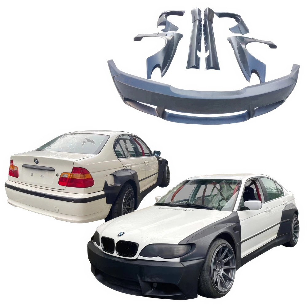 VSaero FRP TKYO V1 Wide Body Kit > BMW 3-Series 325i 330i E46 2002-2005 ...